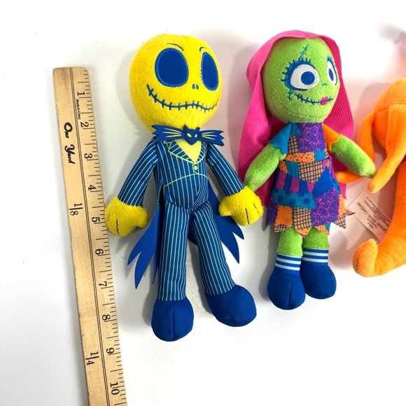 The Nightmare Before Christmas Blacklight Neon Plush Collector Set Plushies -NEW - Picture 5 of 5